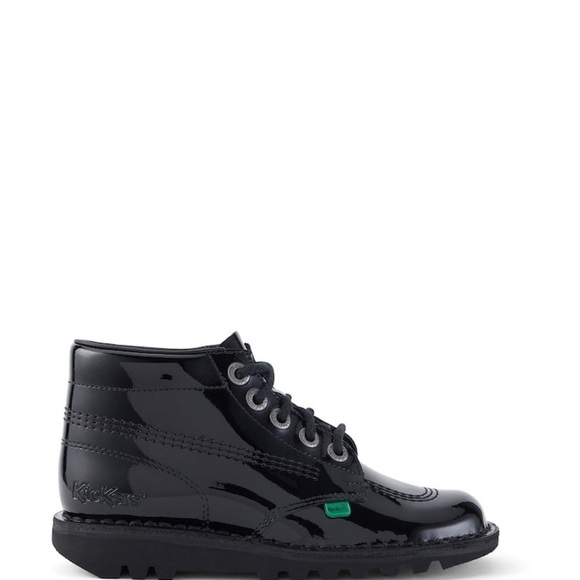 Kickers Kick Hi Zip Core Lace With Side Zip In Black Patent ( UNISEX ) - Picture 2 of 14